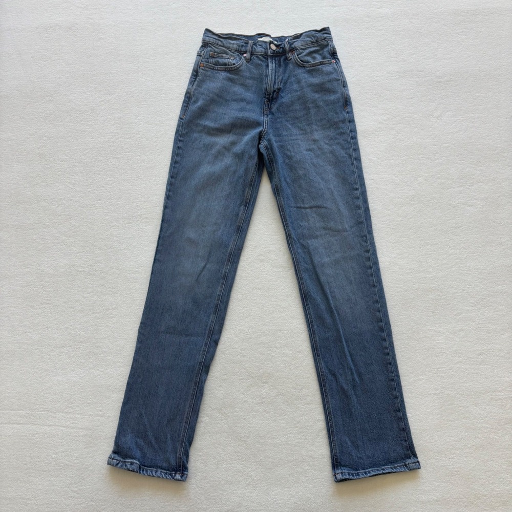 Habitual Reese Straight Leg‎ Jeans Women 2/26 Poplar Blue Excellent High Rise